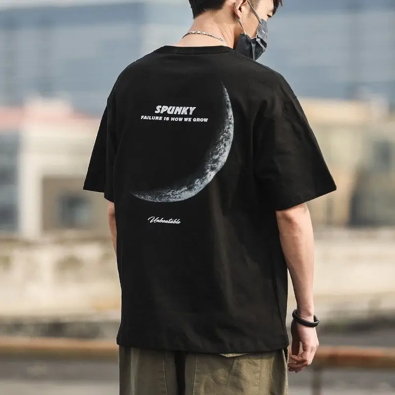 

Pure cotton ins tide brand half sleeved short sleeved T-shirt men's summer men's clothing couple half sleeved loose tshirts tops