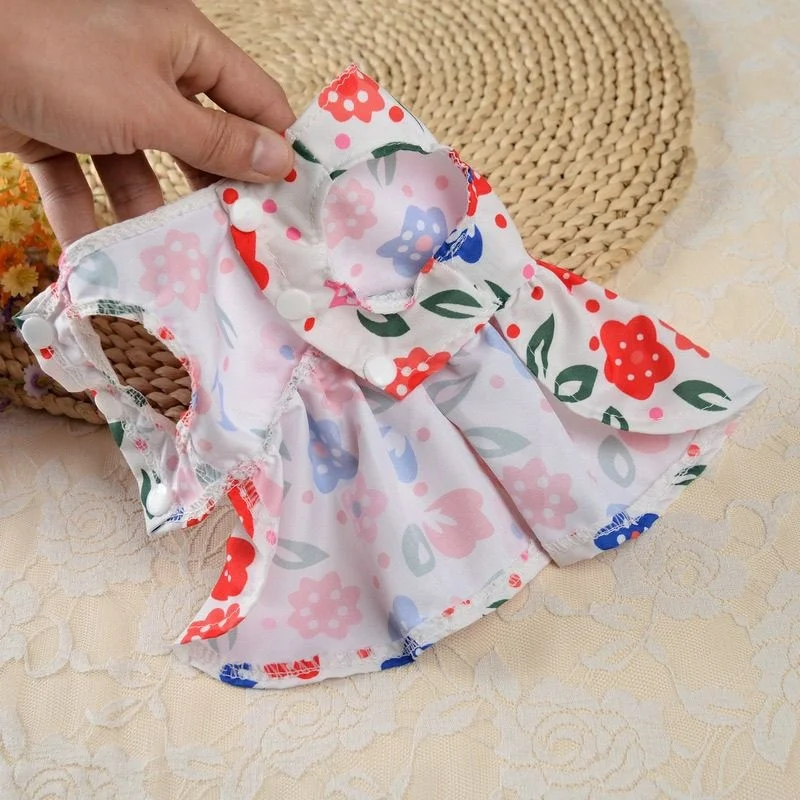 Frühlings-Prinzessinnenkleid für Hunde, Katzenrock, süßes Sommerkleid für Hunde mit Schleife und Spitze für kleine und mittelgroße Welpen, Pudel und Chihuahuas_voghion.com