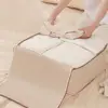 Fabric Quilt Storage Bag with Handles Foldable Folding Storage Baskets Closet Organizer Home Storage Organization 1