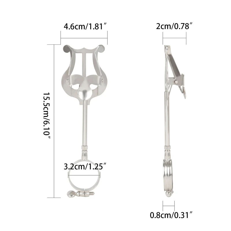 Metal Clarinet Lyre Music Sheet Clip Flip Folder for Clarinet Alto Tenor