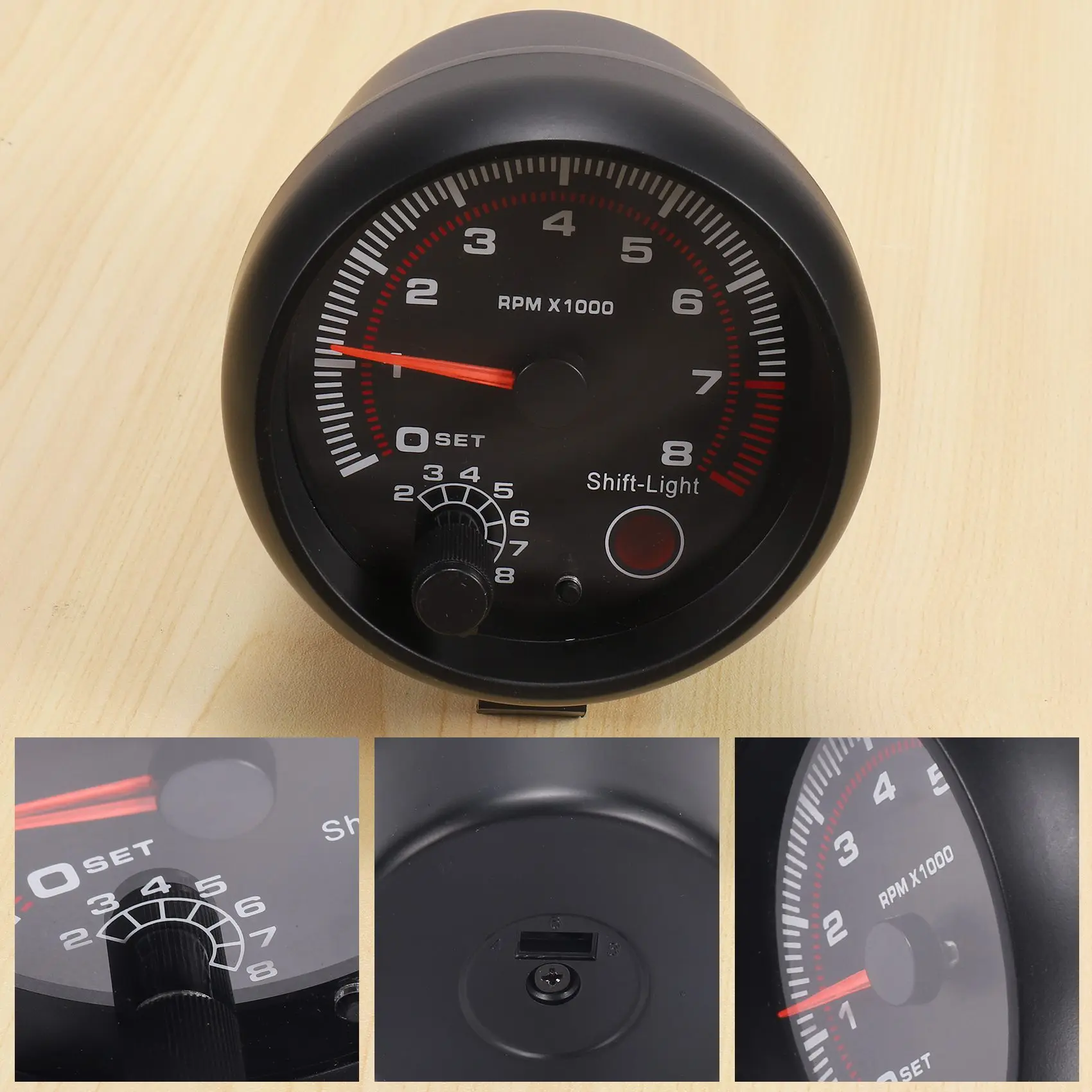  3.75 ġ 12V  LED Ʈ Ÿڹ , ڵ ָ ڵ   Ʈ Ʈ , 0-8000 RPM