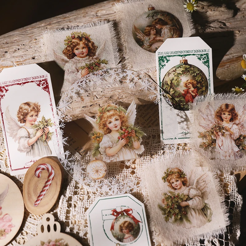 Decorative Stickers Vintage Christmas Snowman RUB ON Stickers Junk Journal Collage Mushroom Transfer DIY Album Scrapbooking