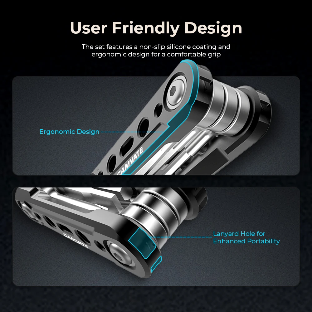 CAMVATE Folding 6-in-1 Functional Tools Universal DSLR Camera Rig Pocket Tool Set with Screwdrivers and Wrenches
