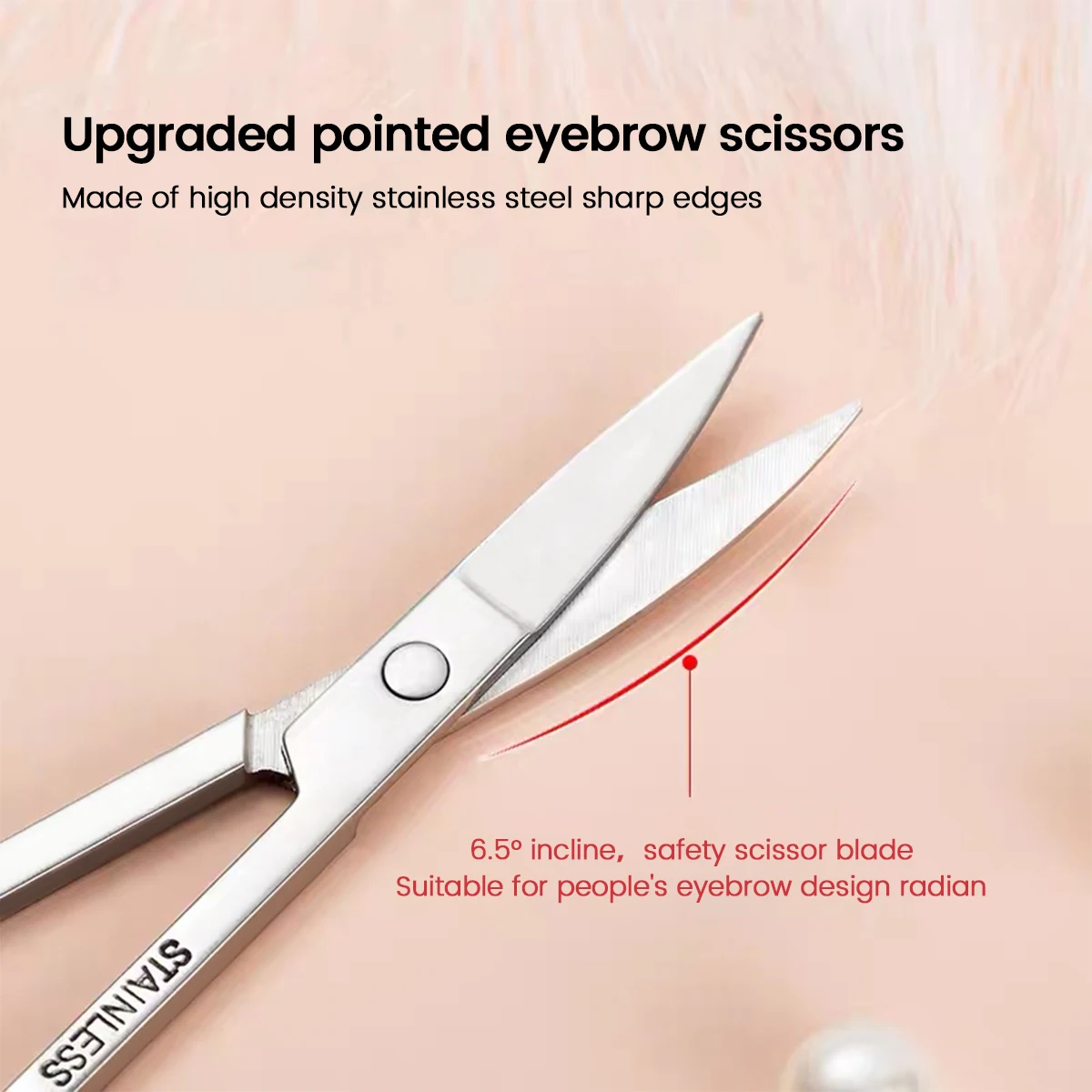 IMAGIC Eyebrow&Eyelash&Nose Cuticle Scissors Professional Removal Grooming Shaping Shaver Trimmer Tools for Makeup Accessories 2