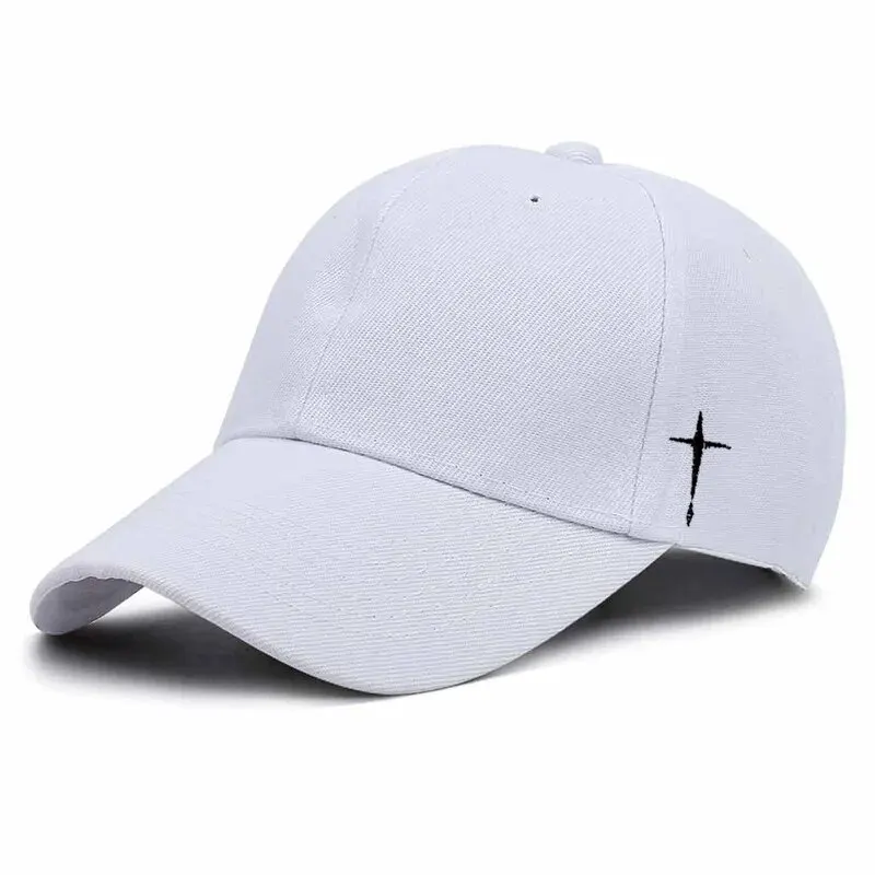 Unisex Simple Cross Water Drop Embroidery Baseball Caps Spring and Autumn Outdoor Adjustable Casual Hat Sunscreen Hat 4
