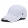 Unisex Simple Cross Water Drop Embroidery Baseball Caps Spring and Autumn Outdoor Adjustable Casual Hat Sunscreen Hat 4