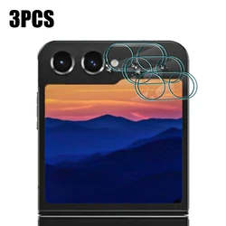 Premium Tempered Glass Outer Screen & Camera Lens Protector - Anti-Scratch Protective Film for Samsung Galaxy Z Flip Series (3 Lens Glass)