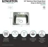 Kingston Brass Gourmetier GKTS25228 Studio Self Rimming Single Bowl Sink, 25-Inch L × 22-Inch W × 8-Inch H 6