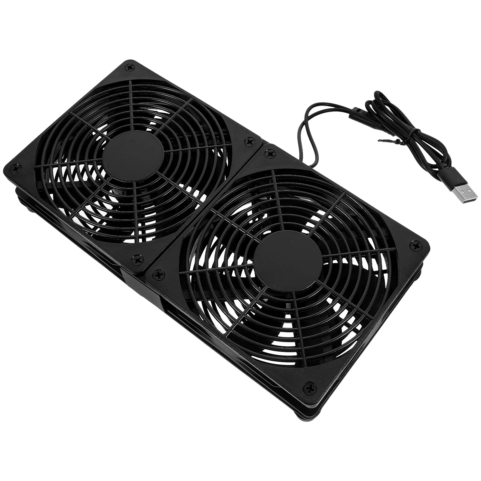 Cooling Dual Fans Computer Case USB Tablet Holder Stand Hand Held Cooler Powered For