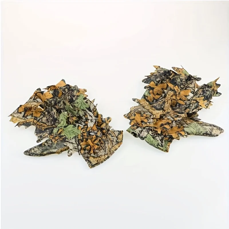 Hunting Accessories Hunting Jacket Outdoor Jungle Leaf Camouflage Gloves Hunting Gloves For Bird Watching Photography Camouflage Ghillie Suit