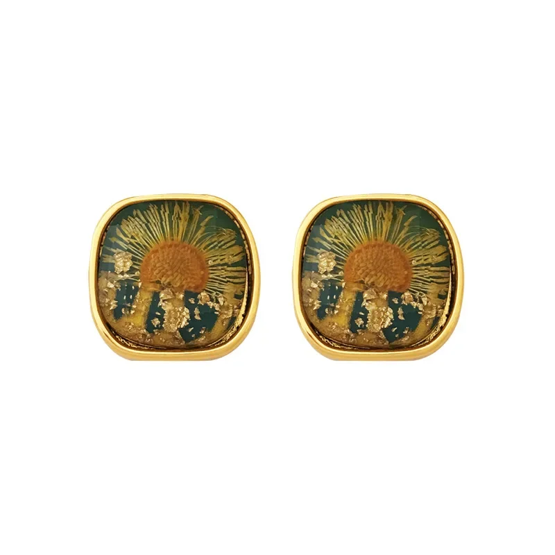 Trendy Jewelry Vintage Temperament Flower Earrings For Women Fashion Accessories - 6