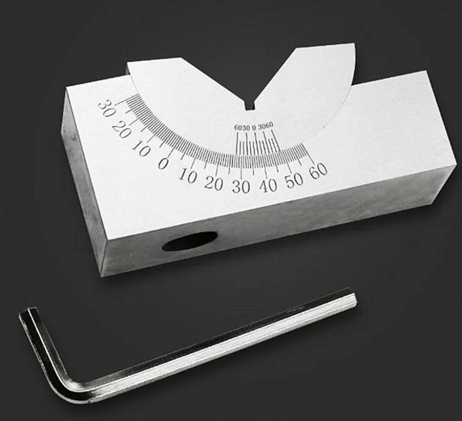 New Milling Precision 90Celsius Adjustable Angle V Block 0-60Celsius Vice Grip Hold Clamp CNC Milling Machine milling machine tools