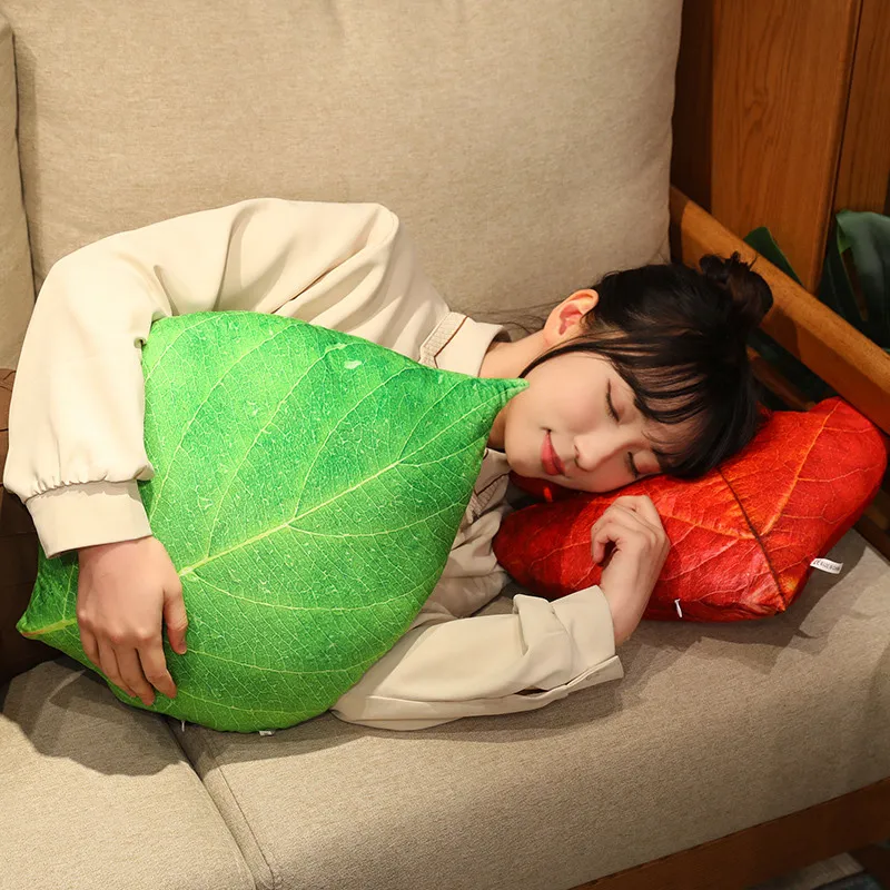 Creative Plant Leaves Plush Toys Maple Leaves Ginkgo Stuffed Dolls Small And Fresh Sofas Cushions Room Decor Exquisite Gifts 5