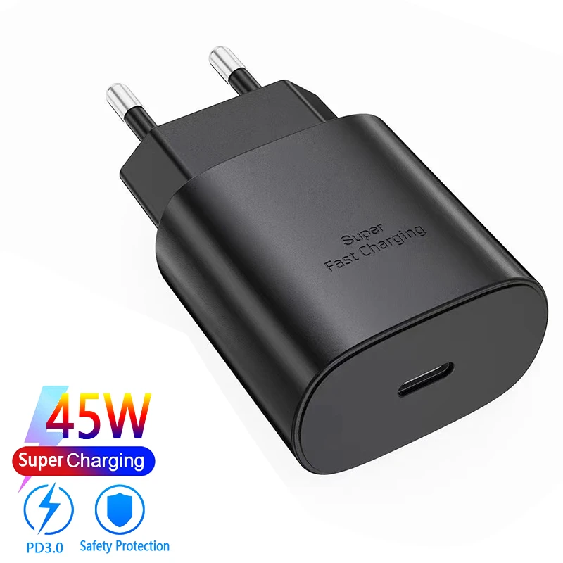 best 65w usb c charger 45W Pd 3.0 Fast Charger Surper Quick Charge Adapter For Samsung Galaxy S21 Ultra S10 S10e S9 S8 S20 S20FE Tablets Note 20 10 airpods usb c