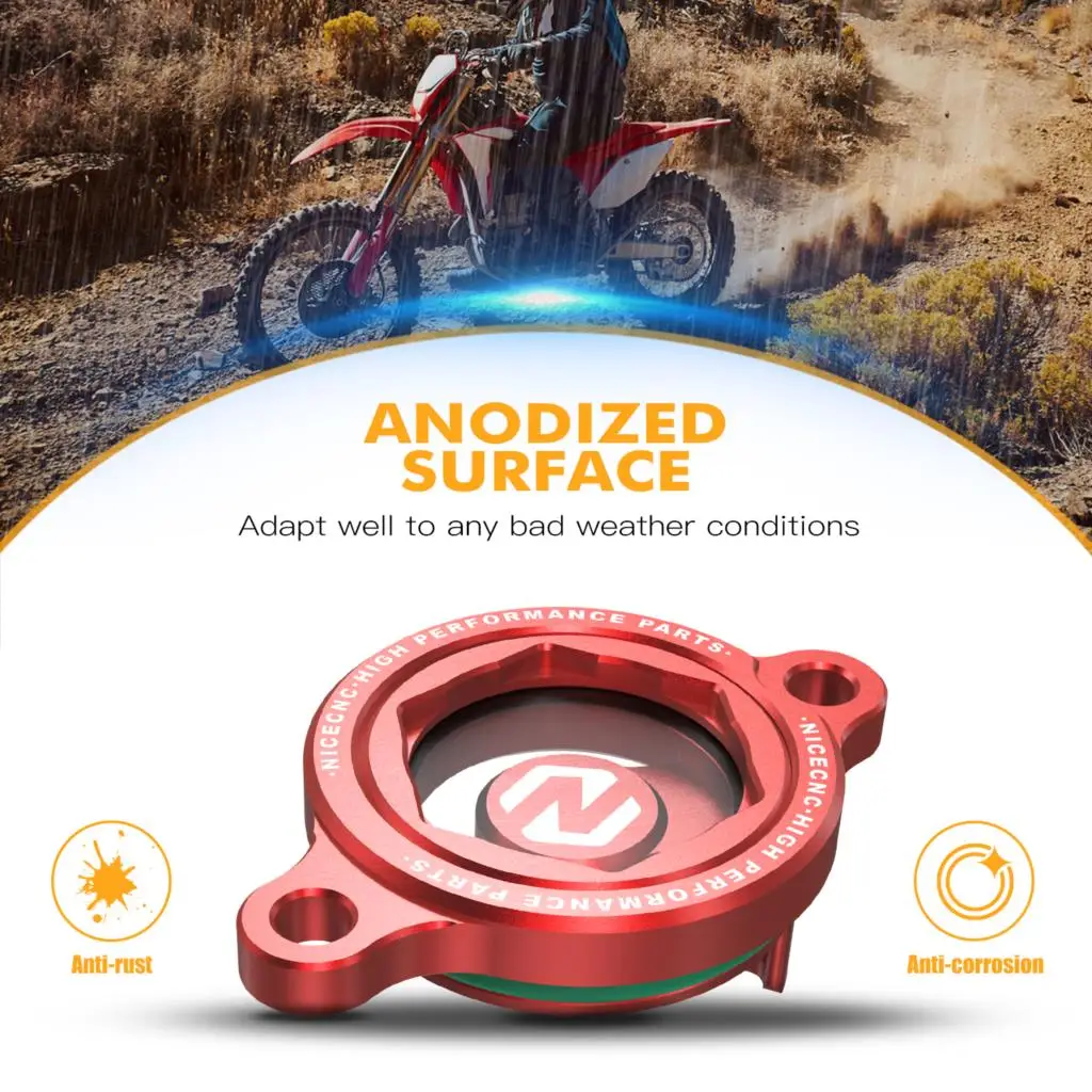 NICECNC Für Honda CRF250R CRF250RX CRF450R CRF450RWE CRF450X CRF450RX CRF450L CRF450RL Transparente Motorölfilter-Abdeckkappe – Detail 5
