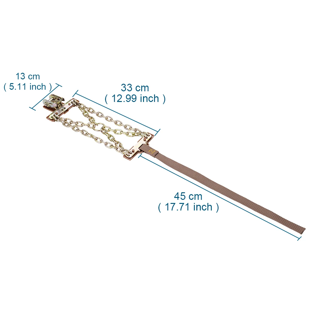 8PCS Anti-Skid Metal Car Tyre Chains Suitable for Tire Width 165-215mmm, Snow Mud Sand Wheel Chains