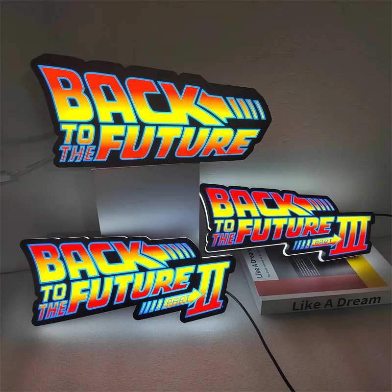 BackToTheFutureMovieLogoLEDLightboxLEDPosterSignForHome