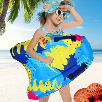 Portable Inflatable Surfboard Body Board Adult Children Learn To Swimming Light Kick Board With Handles Water Ski Dinosaur 3