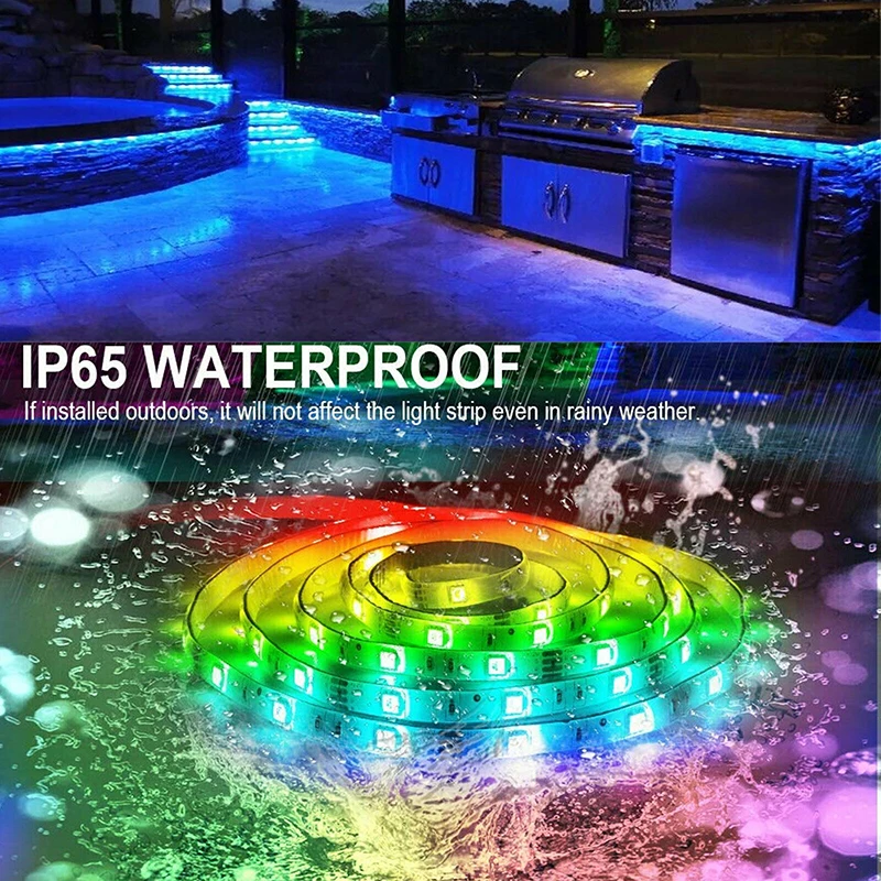 Led Strip Lights 5050 Waterproof 15cm 500cm Led Flexible Ribbon Tape For Tv Backlight Room Home Party Car Truck Boat Atv Utv Aliexpress