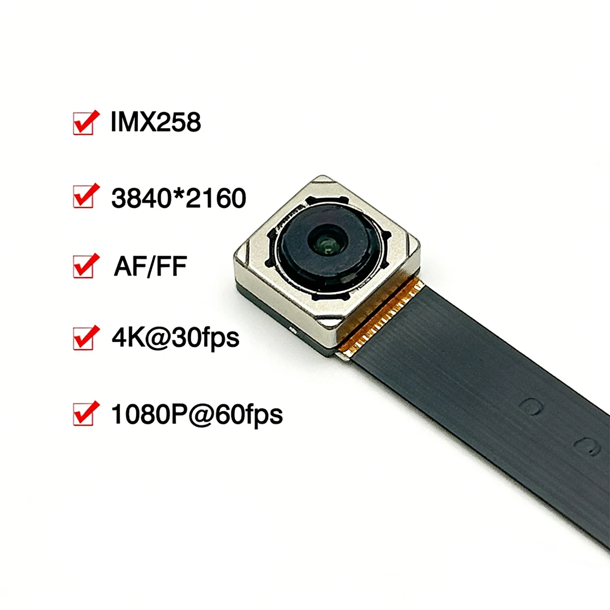 5MP OV5693/12MP IMX258 CMOS 2K/4K 3840×2160 30fps AF/FF USB 카메라 모듈 얼굴 인식 75도 MJPEG, YUY2
