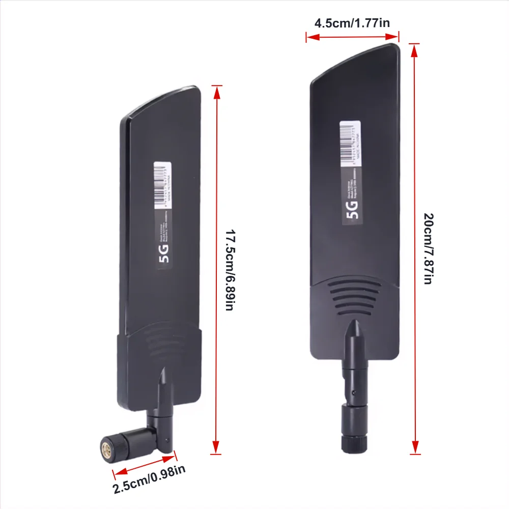 4PCS 고이득 40dBi 4G 5G GSM 풀밴드 무선 스마트 라우터 안테나 신호 증폭기(SMA 남성 커넥터 및 MHF4 피그테일 포함)