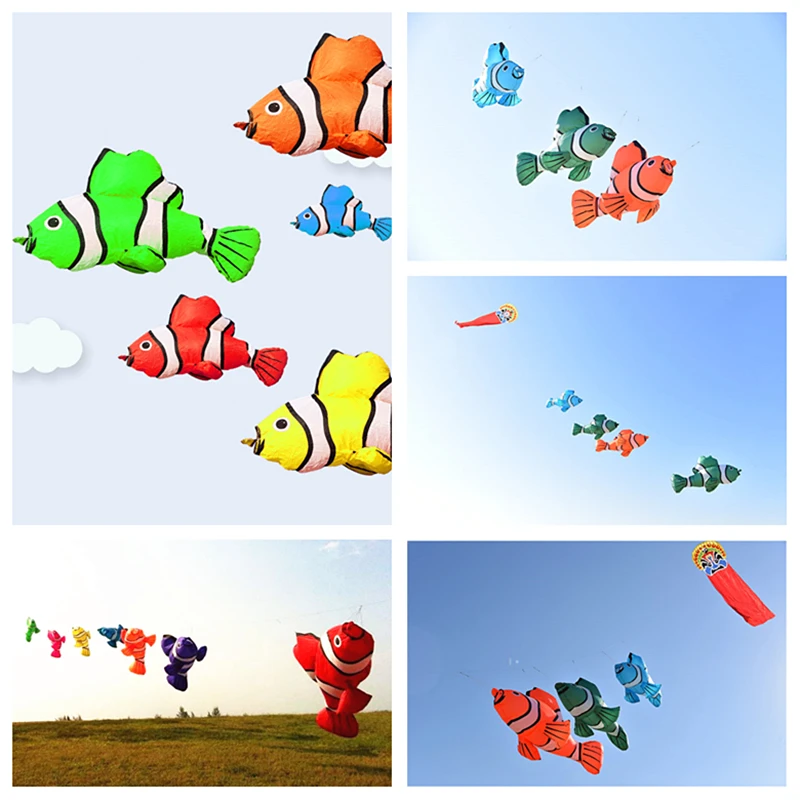 

free shipping flying fish kite pendant giant soft kite string pilot professional parachute wind fish flying dragon Wind power