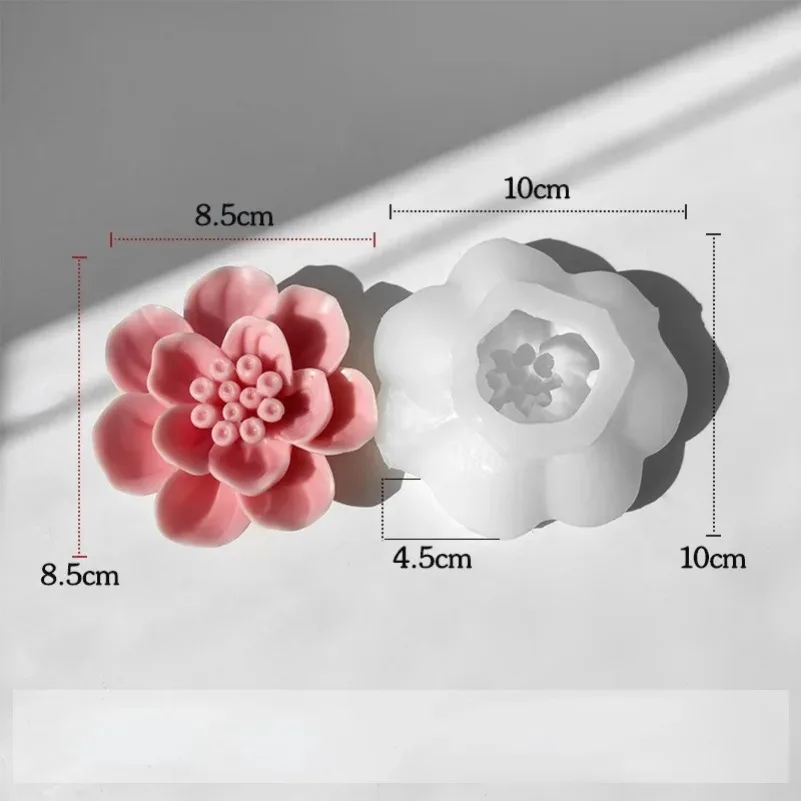 8 Pièces Moule Silicone Fleur 3d, Mini Roses/Marguerite/Papillon/Feuille/Tournesol Gâteau Fondant Moules, Resine Epoxy Antiadhésifs Moule En Silicone Pour La Décoration De Gâteaux, Desserts, Savon