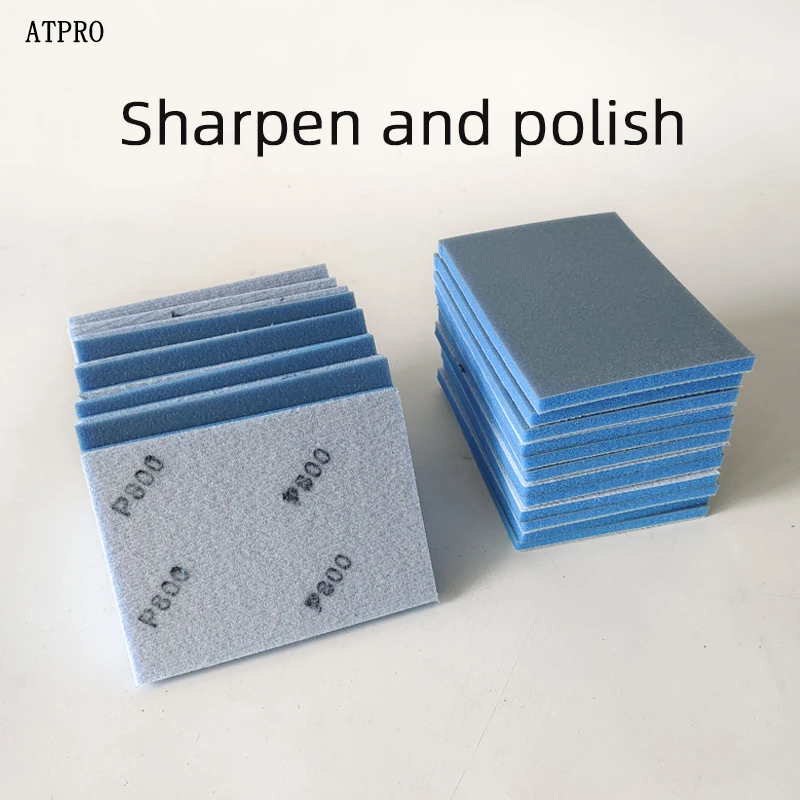 75x100mm 사각형 스폰지 사포 자동차 페인트 오렌지 껍질 연마 스폰지 모래 블록 작은 사각형 기계 몰려 들고 사포