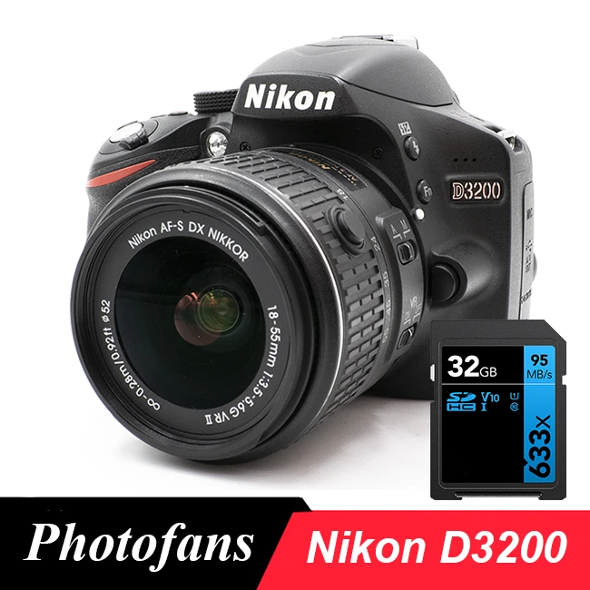Nikon D3200 Dslr Camera With 1855 Lens Kits Dslr Cameras AliExpress