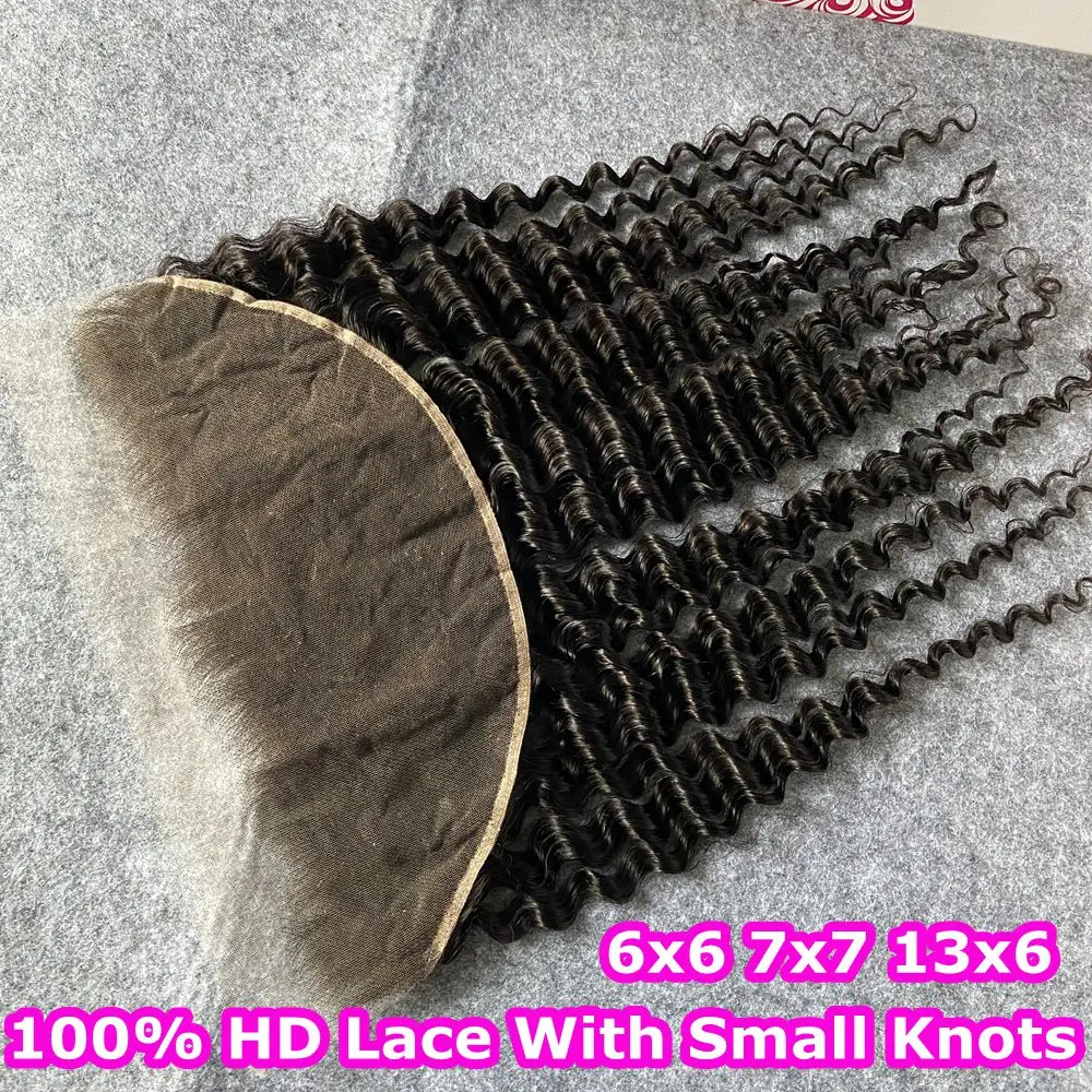 SKINLIKE Deep Wave 13x6 HD Lace Frontal Only 5x5 6x6 HD Lace Closure Invisiable 13x4 Full Frontal for Women Pre Plucked