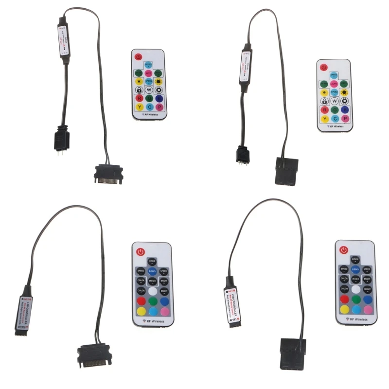 

Светодиодный контроллер RGB RF Беспроводной пульт дистанционного управления для ПК Компьютер для освещения корпуса
