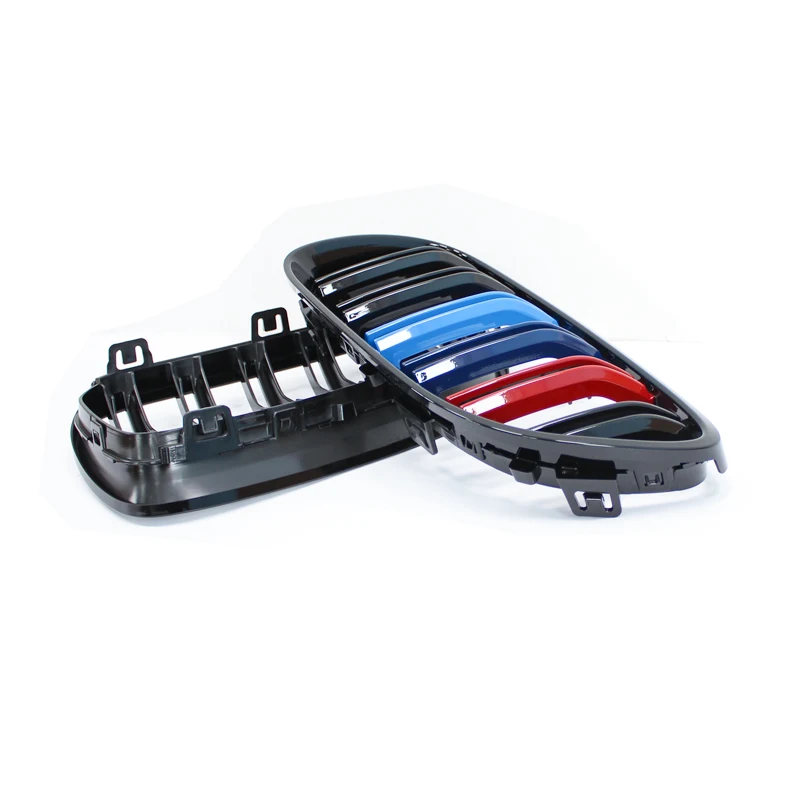 for 07-10 BMW E92 E93 M3 328i 335i Coupe Gloss Black Front Kidney Grills Grille