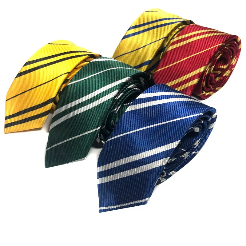 

Magic School Tie Harris Halloween Cosplay Lovely Costume Prop Twill Casual College Badge Costume Necktie Accessories 4 Color