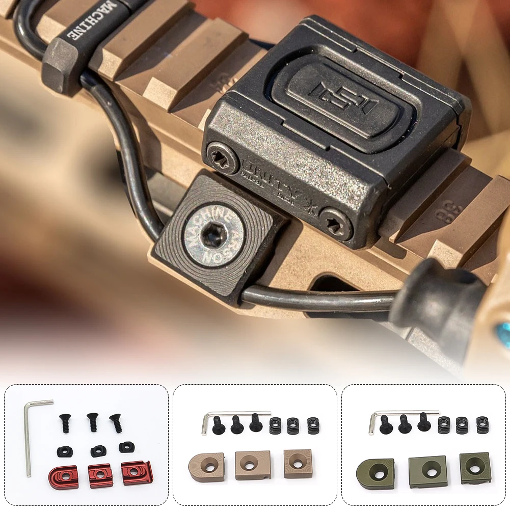 Tactical 3PCS Arson Machine Cable Management MLOK WireGuide System For M300 M600 PEQ Flashlight Switch Cable Clip