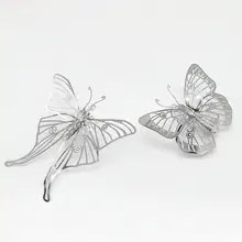 

New DIY handmade 3D three-dimensional butterfly puzzle metal model small ornaments