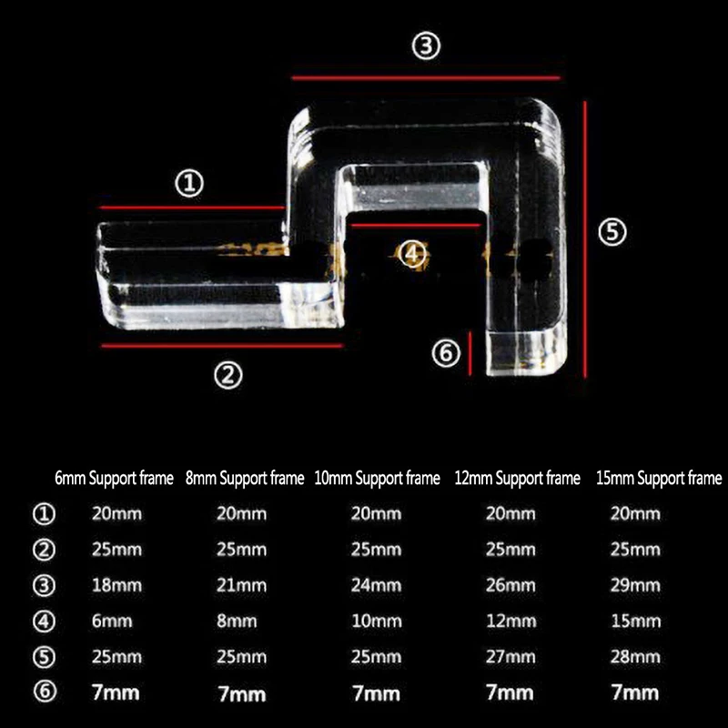 Fish Tank Acrylic Cover Holder Clip Holder Support Bracket Frame Aquarium Accessories 4PCS