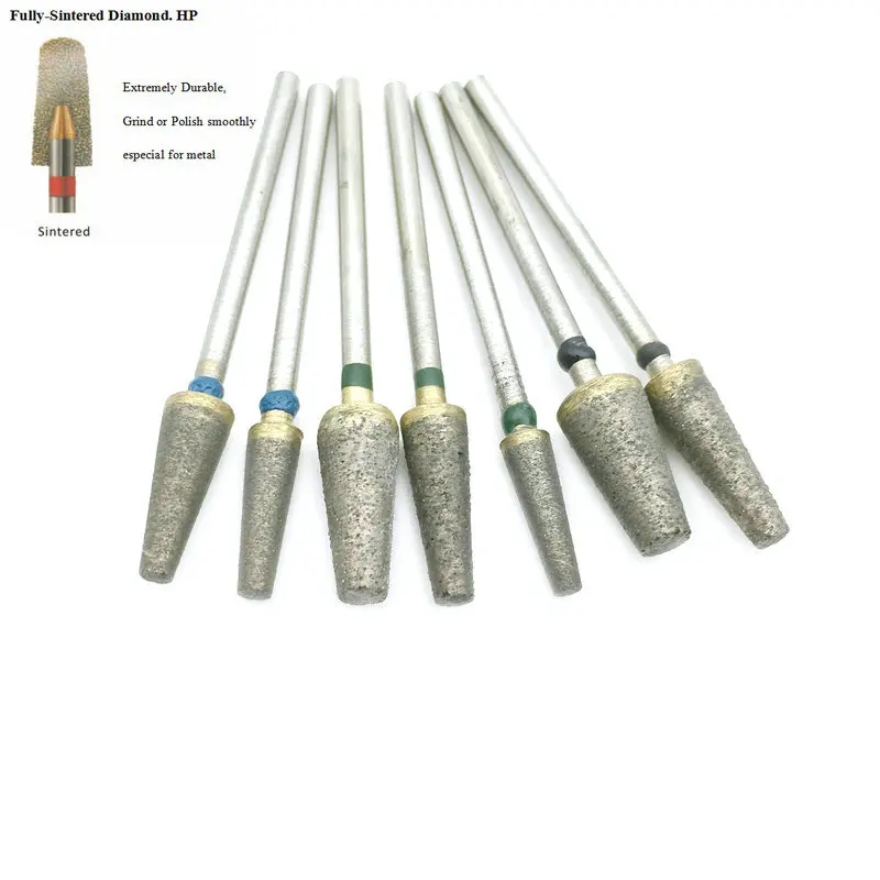 Diamond Burs 67 Sizes 2.35mm Fully Sintered Extremely Durable Grind or Polish Smoothly for Metal/Stone/Dental/Nail