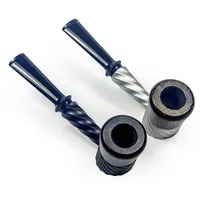 Aluminum alloy Wooden Tobacco Pipe Straight Type Handmade Retro Smoking Pipe 9mm Filter Pipe Gift 1