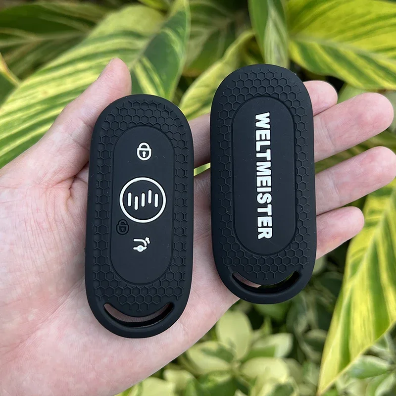 

3 Buttons Silicone Car Fob Key Case Cover Skin Protector for 2021 Weltmeister Wima WM EX5 Ex6 Accessories Holder Shell Keychain