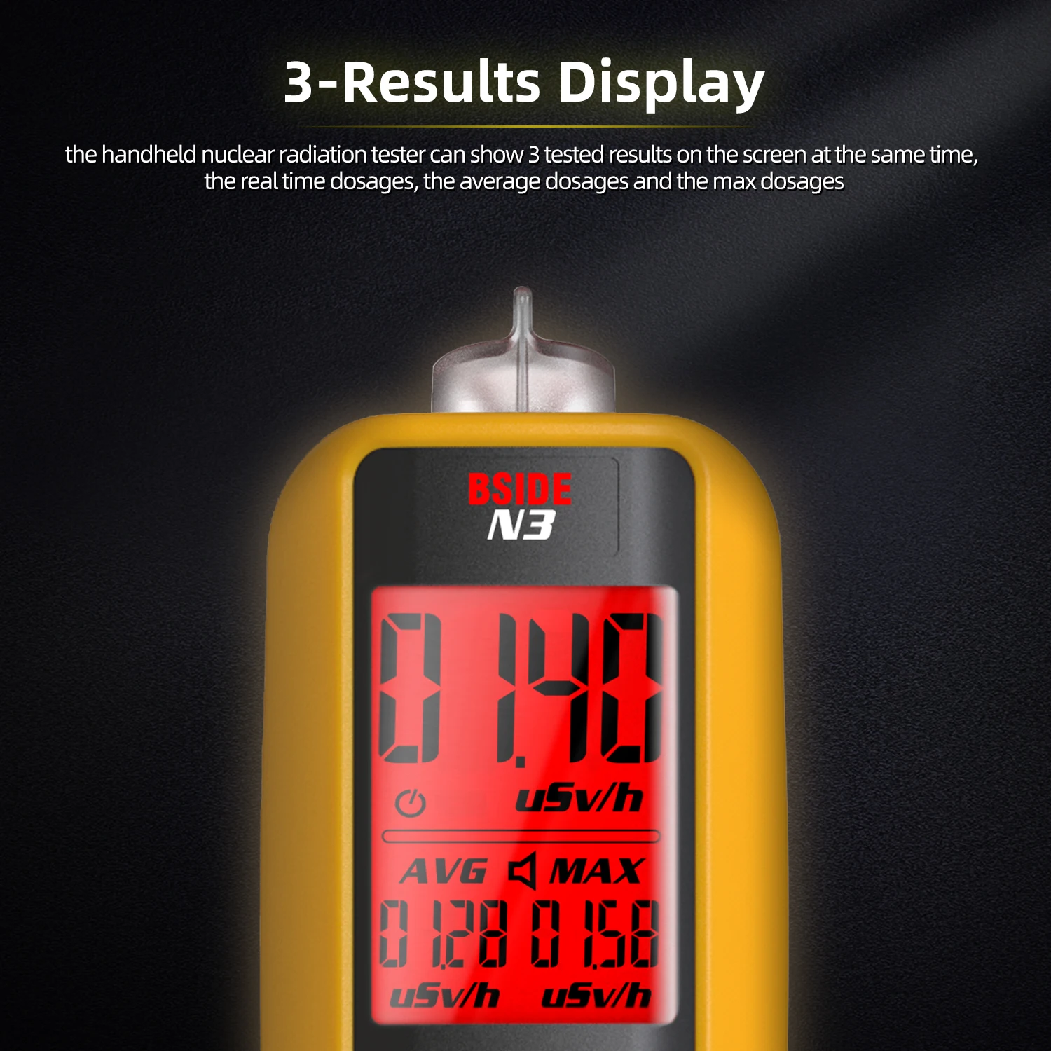 BSIDE New Nuclear Radiation Detector Geiger Counter Portable X-ray &gamma;-ray &beta;-ray Radioactivity Personal Dosimeter Marble Tester