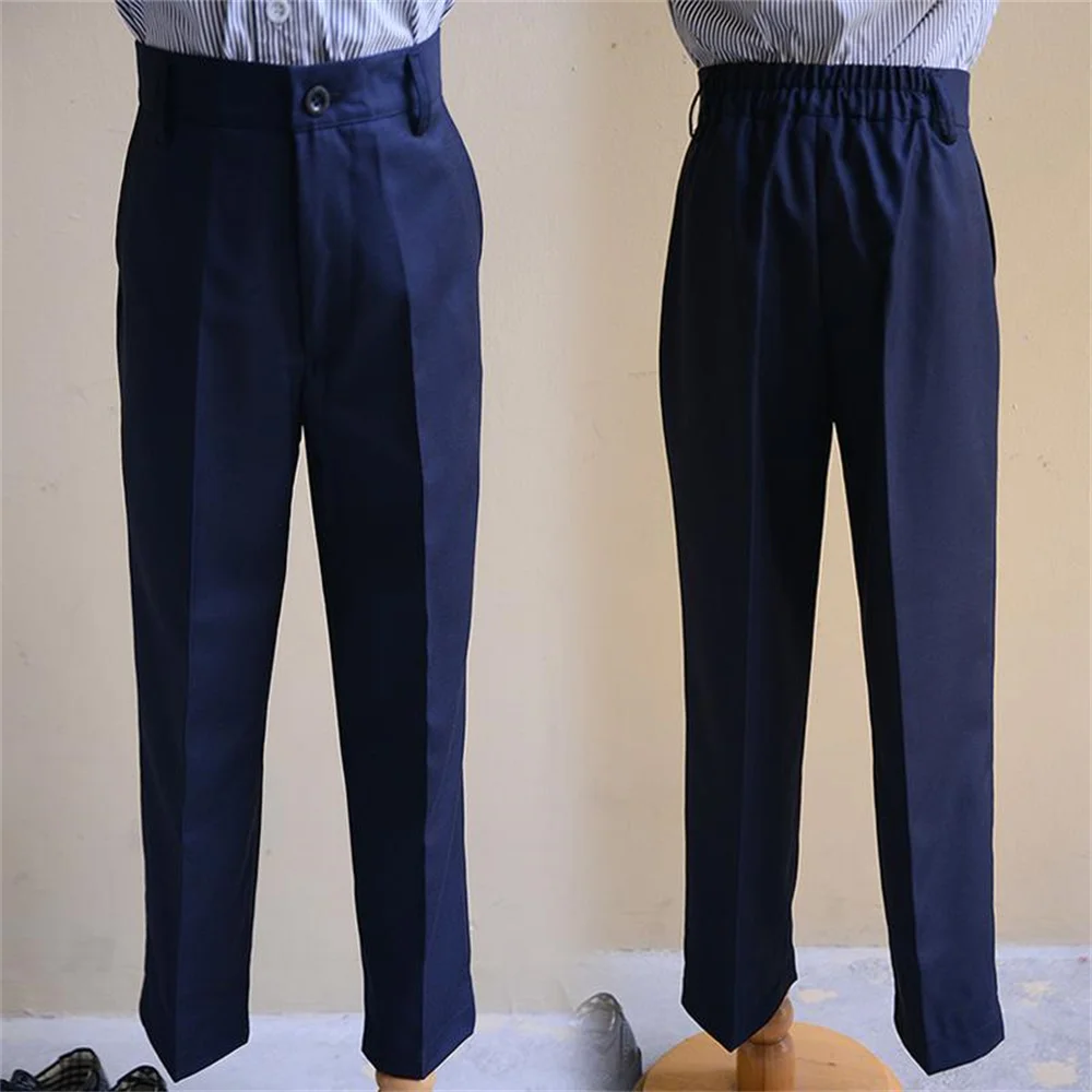 Boys suit pants boy straight leg pants solid color Boy's boys black School suit