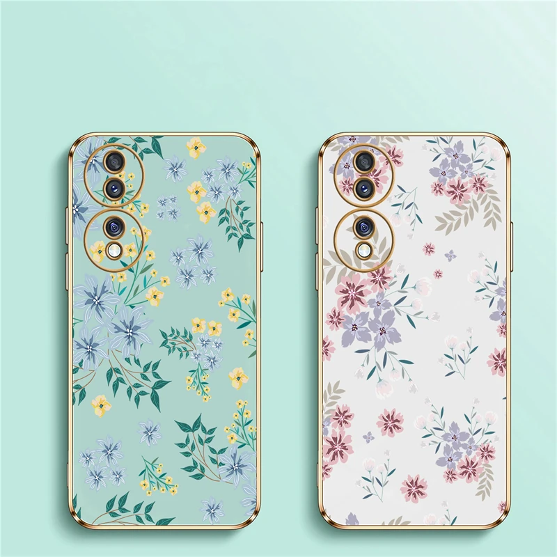 Luxurious Floral Plating Silicone Shockproof Phone Case