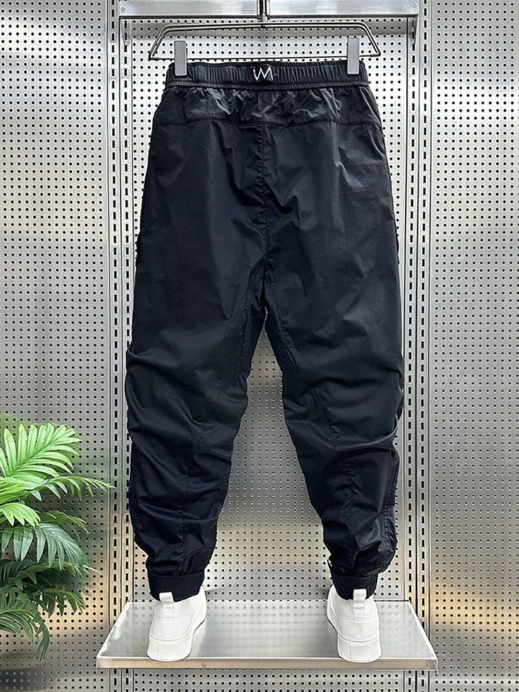 Black Harem Cargo Pants High -quality Wide -leg Sports Pants Brand Men's Clothing Outdoor Jogger Pants