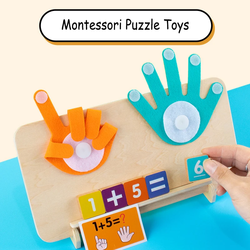 Kids Arithmetic Learning Math Toys Montessori Education 1-10 Digit Finger Counting Cognition Educational Toys For 3-6 Year Olds