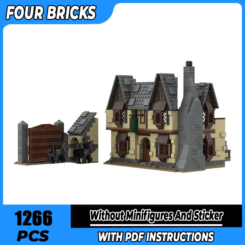

Magical Rings Movie Moc Building Blocks The Prancing Pony Model Technology Bricks DIY Assembly Street View Toys Children Gifts