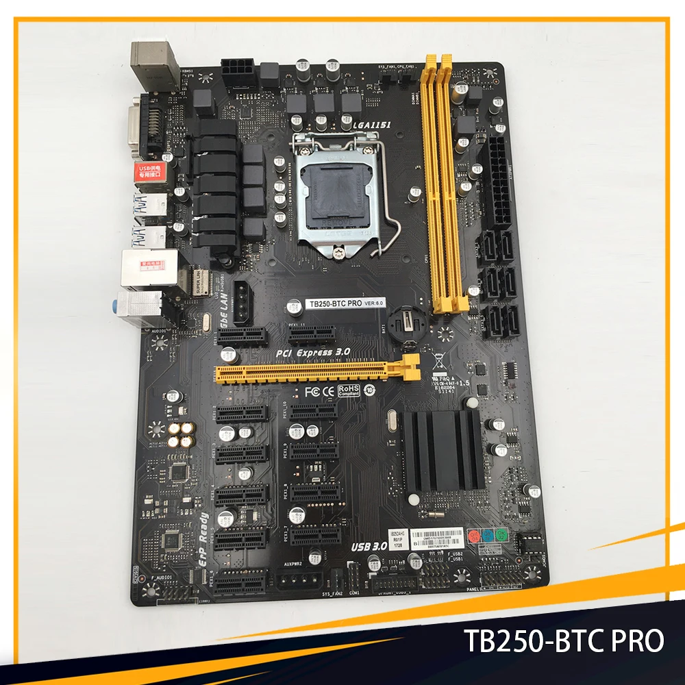 TB250-BTC PRO マザーボード Intel i5-7600付き BIOSTAR TB250-BTC マイニング マザボ マザーボード  BIOSTAR TB250-