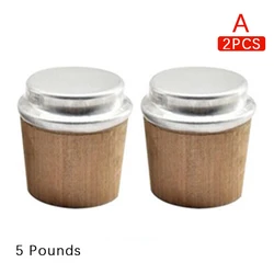 Set of 2 Durable Wooden Thermos Stopper Corks - Leak - Proof Bottle Sealing Lids (A - 5poun)