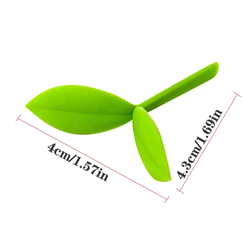 Green Bookmarks for Bookworm Reading Little Leaves Grass Buds