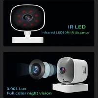 Caméra de surveillance sans fil Wi-Fi à fixation sur fenêtre, surveillance à distance par téléphone portable, vision nocturne HD 3 millions/4K, carte réseau 4