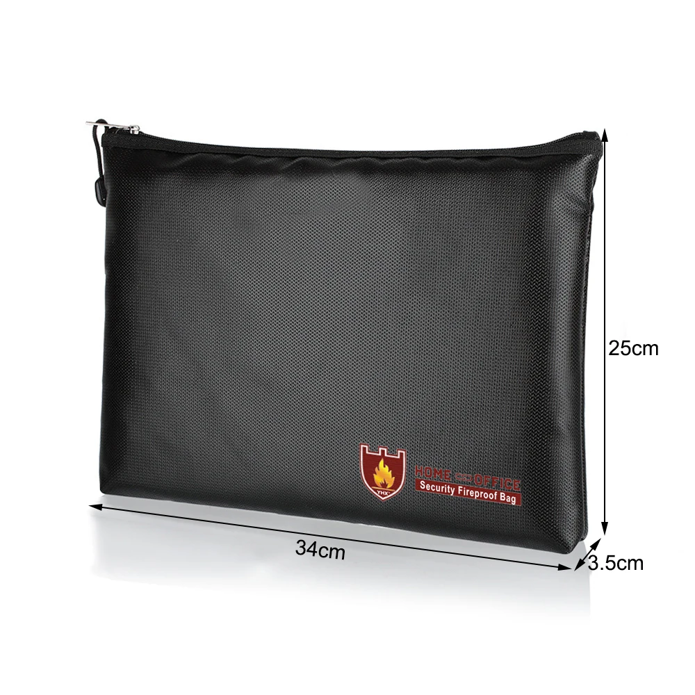 Fireproof Phone Bag Waterproof Safty Money Holder With Zipper For Documents For Storing Passports Bills Id Card & Contracts Dq